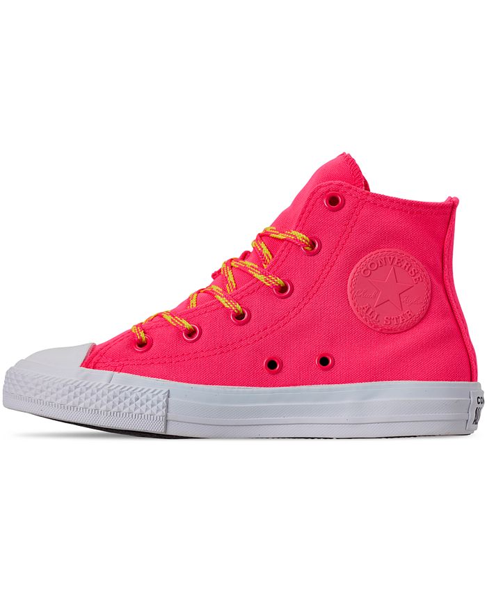 Converse Little Girls Chuck Taylor High-Top Glow Up Casual Sneakers ...
