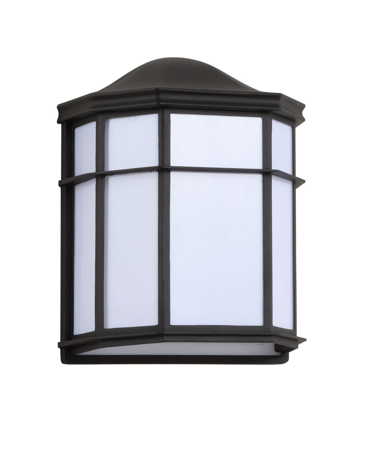 Shop Jonathan Y Henry 9.7" Outdoor Frosted Acrylic/metal Integrated Led Sconce In Black,white