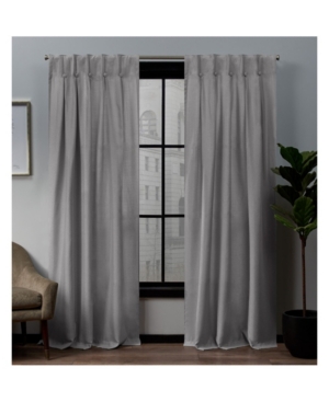 Exclusive Home Loha Linen Button Top Window Curtain Panel Pair, 32" X 96" In Lightpaste
