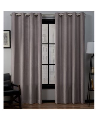 Loha Linen Grommet Top Window Curtain Panel Pair