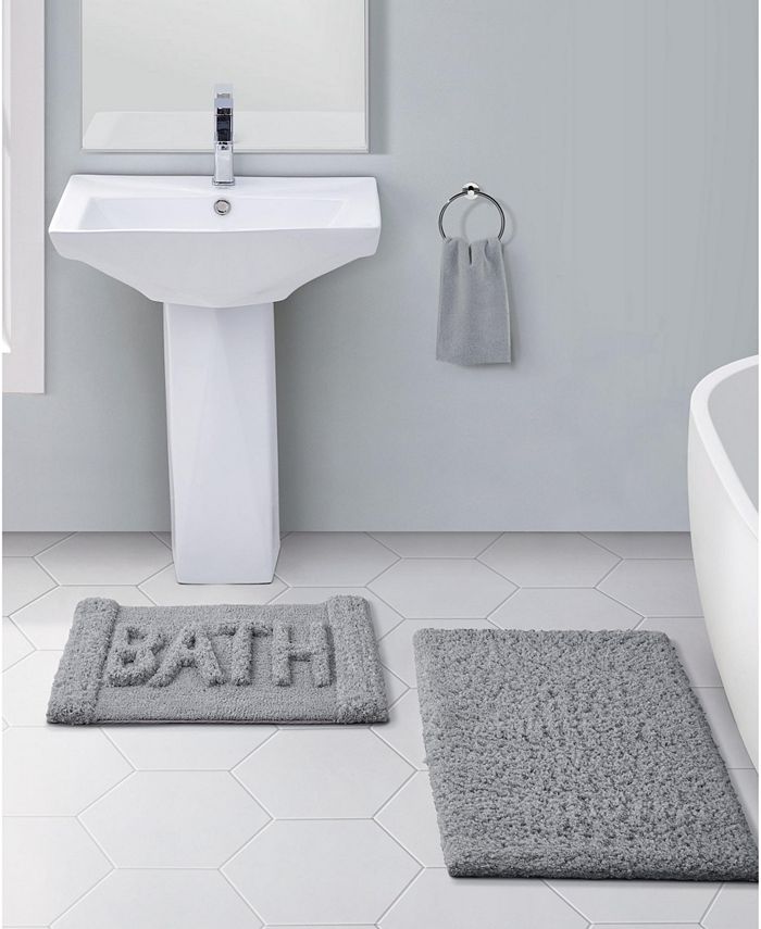 Vcny Home Heathered 2 Pc Bath Rug Set Reviews Rugs Mats Bed Macy S - What Are Bathroom Rugs Made Of