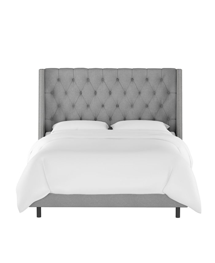 Macy's Nail Button Tufted Wingback Bed Full & Reviews Furniture
