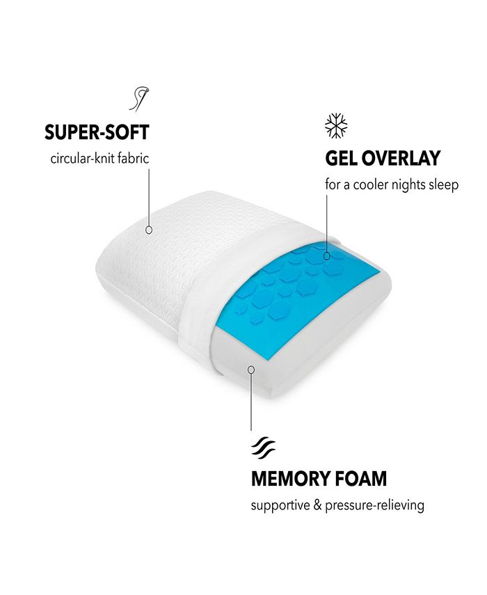 SensorPEDIC GelOverlay Memory Foam Comfort Bed Pillow Macy's