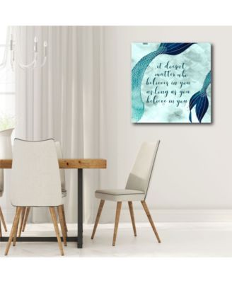 Mermaid Quotes II 16" x 16" Gallery-Wrapped Canvas Wall Art