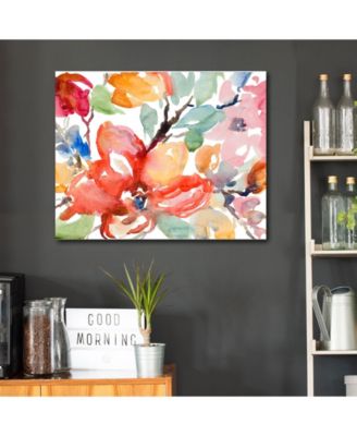 Watercolor Flowers 16" x 20" Gallery-Wrapped Canvas Wall Art