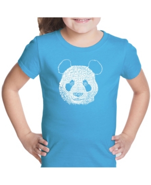 La Pop Art Girl's Word Art T-Shirt - Panda