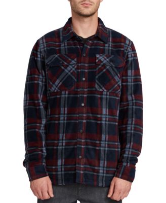 Volcom - Men's Bower Plaid Polar Fleece Shirt Jacket