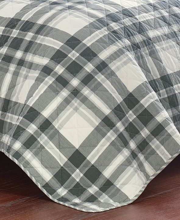 Eddie Bauer Coal Creek Plaid Comforter Set, Twin & Reviews Quilts