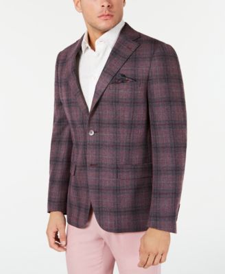 pink plaid sport coat