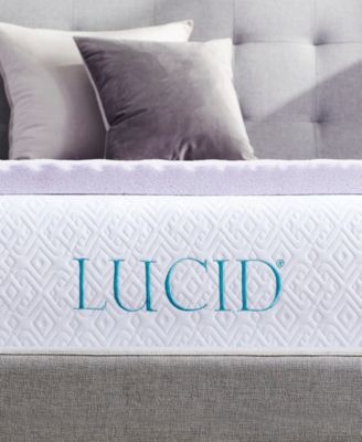 Lucid Dream Collection 5-Zone Lavender Memory Foam Mattress Topper, Twin XL