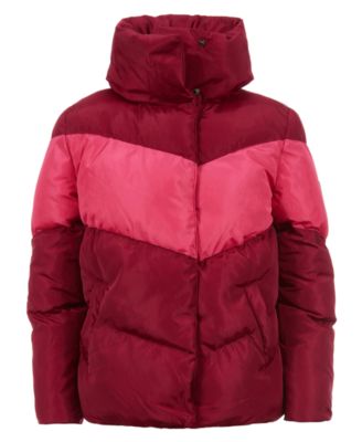 calvin klein men's colorblocked puffer coat