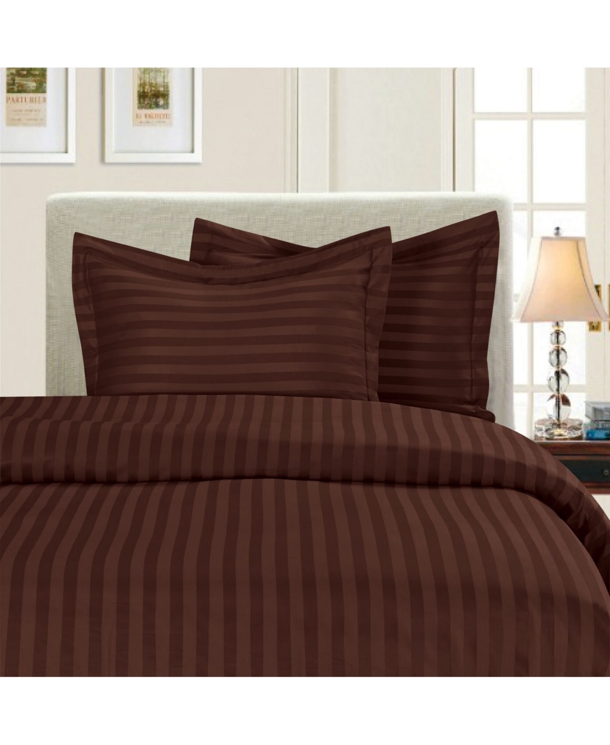 Elegant Comfort Luxurious Stripe Wrinkle-Free 2 Pc Duvet Cover Set, Twin/Twin Xl