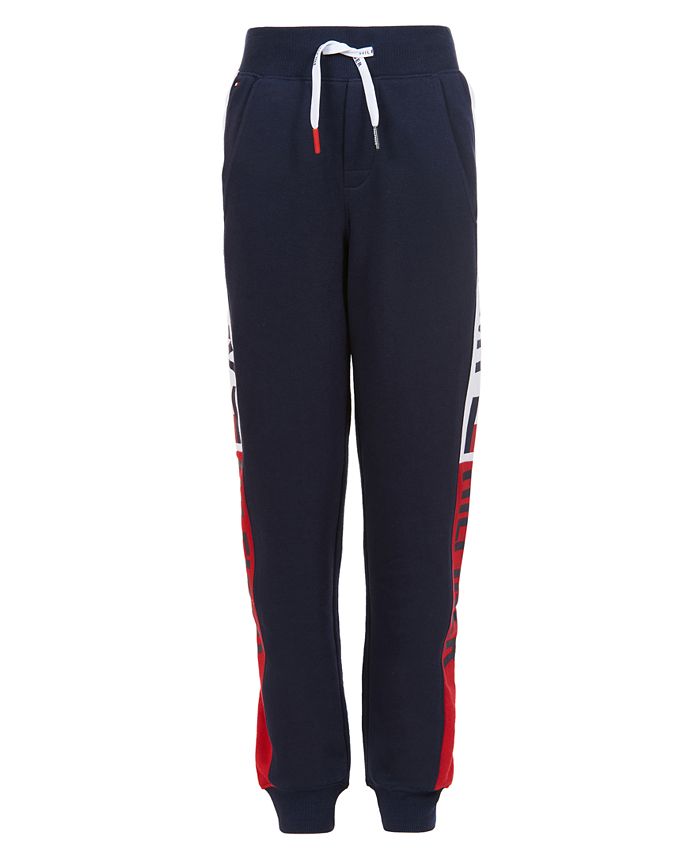 Tommy Hilfiger Big Boys Chaka Logo-Panel Fleece Sweatpants - Macy's