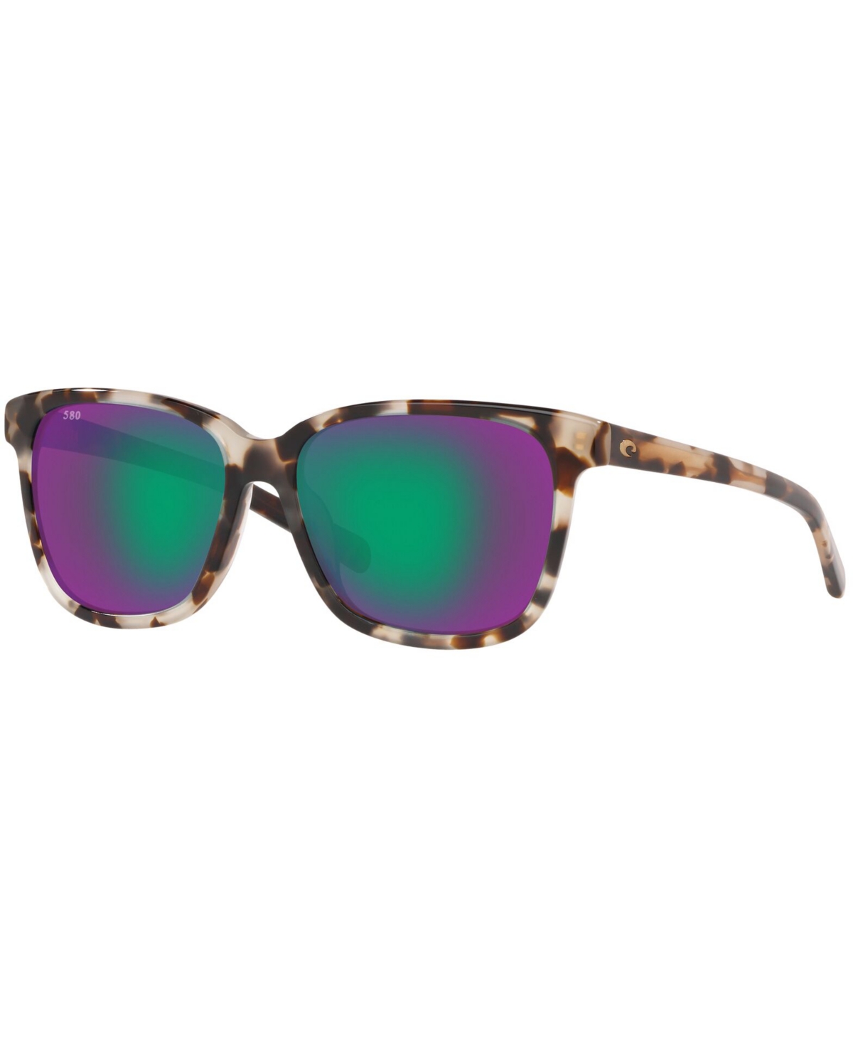 Costa Del Mar Polarized Sunglasses, Cdm May 57 In Tortoise,green Mir Pol