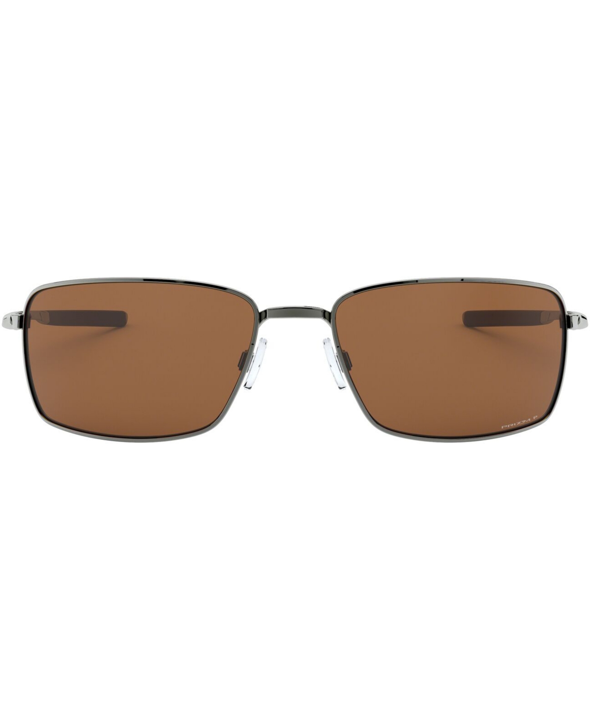 Shop Oakley Square Wire Polarized Sunglasses, Oo4075 In Tungsten,prizm Tungsten Polarized