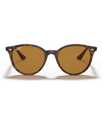 ray ban 53mm polarized round sunglasses