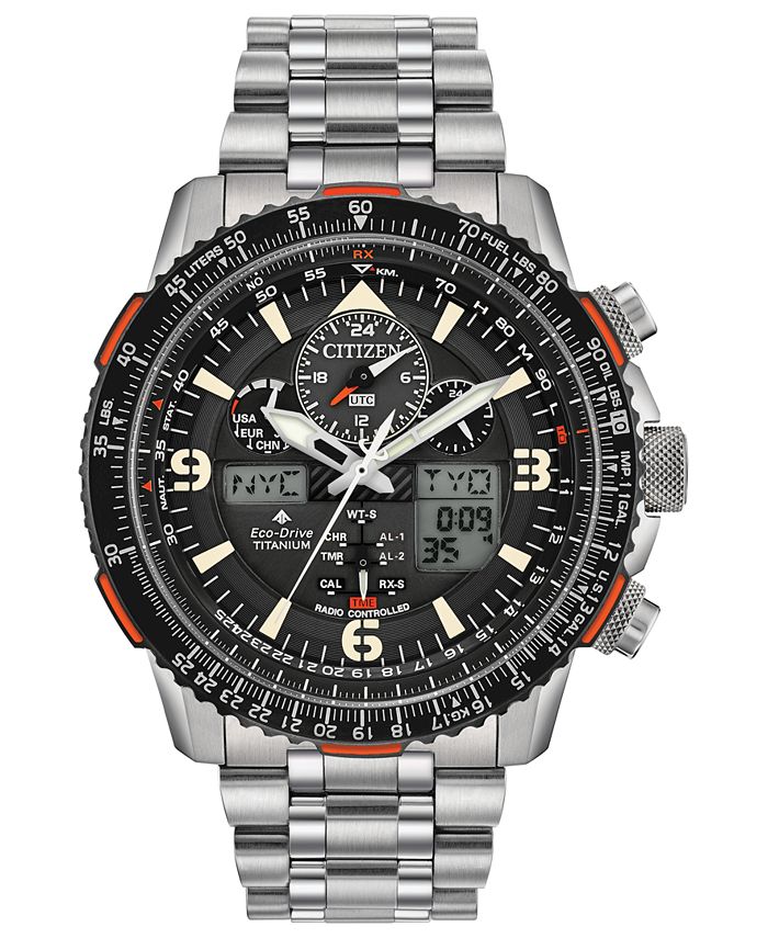 Citizen Eco-Drive Men's Analog-Digital Promaster Skyhawk A-T Titanium  Bracelet Watch 45mm & Reviews - All Watches - Jewelry & Watches - Macy's