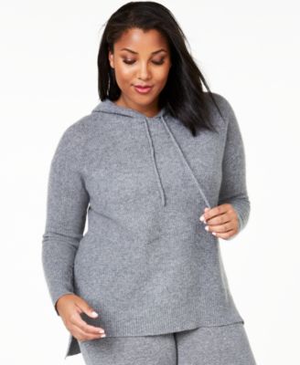 plus size cashmere hoodie