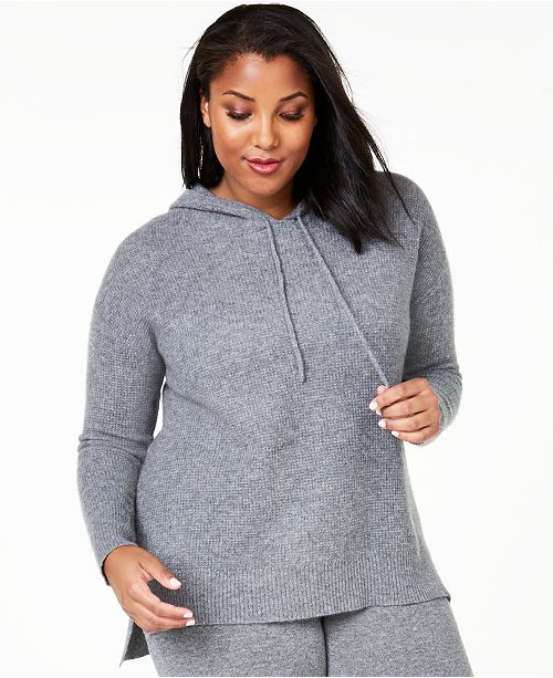 plus size v neck hoodies