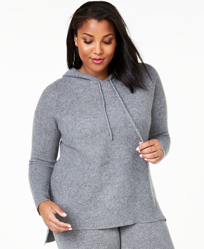 Charter Club Plus Size Cashmere Thermal Hoodie Created For Macys Macys