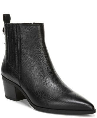 franco sarto leather side zip booties