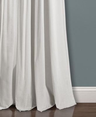 Lush Decor Linen Button Window Curtain Panels
