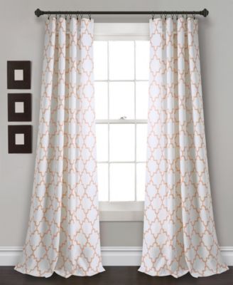 Lush Decor Bellagio Valance Curtain 52"W x 18"W +2" Navy - Kitchen Valances For Windows - Trellis Curtain Valance