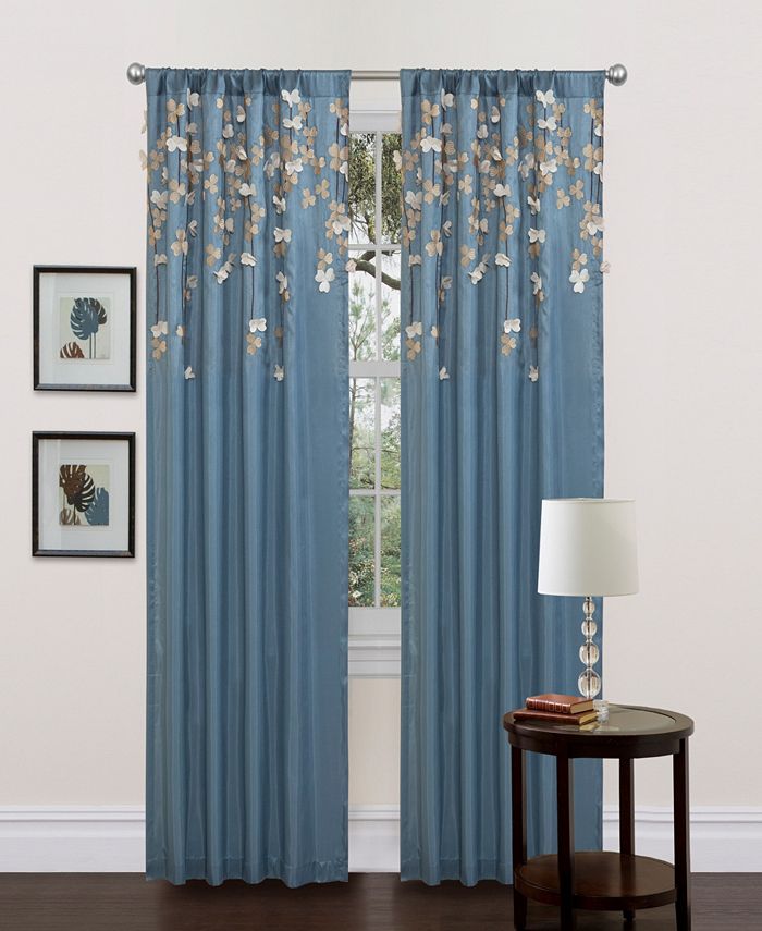 Lush Décor - Flower Drops 84"x42" Single Window Panel