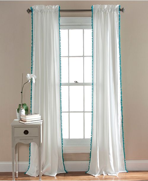 Lush Decor Pom Pom Trim 50 X 84 Single Curtain Panel Reviews