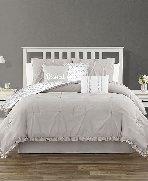 Sanders Ruffled Queen 7 Piece Comforter Set Reviews Bed In A