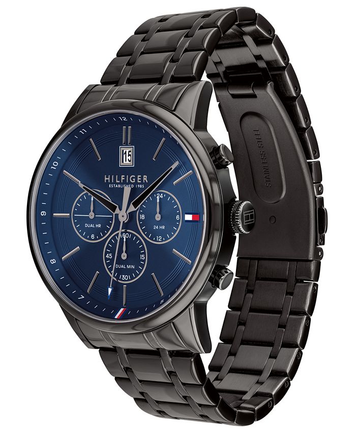 Tommy Hilfiger Black Stainless Steel Bracelet Watch 43mm, Created for ...