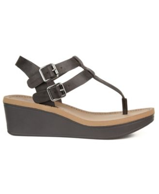 Women's Bianca Double Buckle Platform Wedge Sandals