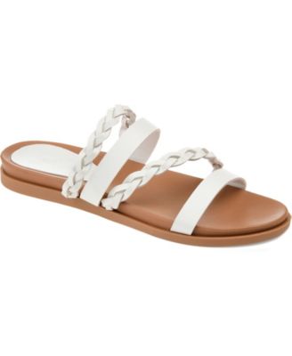 Journee Womens Colette Slide Flat Sandals