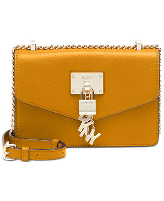 DKNY Elissa Small Leather Flap Shoulder Bag, Created for Macy's - Macy's