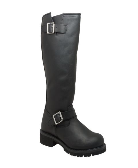 Мужские ботинки AdTec RideTecs 16" Engineer Biker Boot Black, цвет: Чёрный