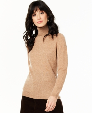 CHARTER CLUB WOMEN'S 100% CASHMERE TURTLENECK SWEATER, CREATED FOR MACYS
