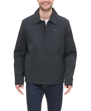 image of Tommy Hilfiger Men-s Classic Front-Zip Filled Micro-Twill Jacket