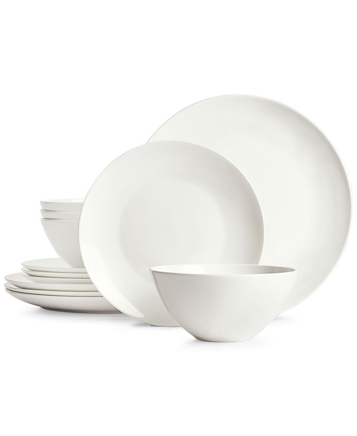 Hotel Collection - Modern Coupe 12-Pc. Dinnerware Set, Service for 4