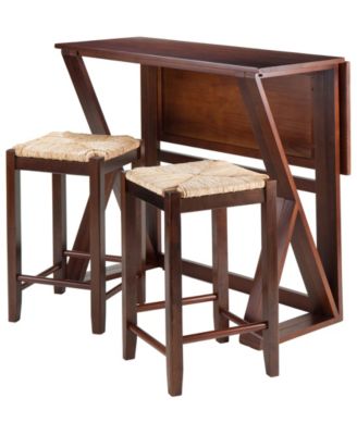 Winsome Harrington 3-Piece Drop Leaf High Table
