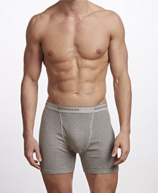 Premium Cotton Men's 2 Pack Boxer Brief Underwear, Plus