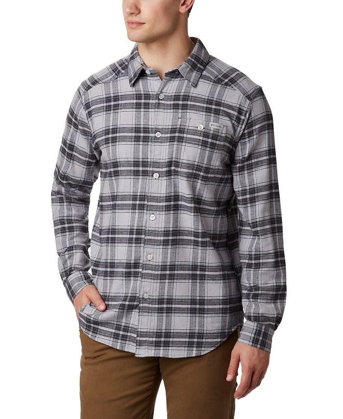 Columbia Men's Cornell Woods™ Regular-Fit Stretch Plaid Flannel Shirt ...