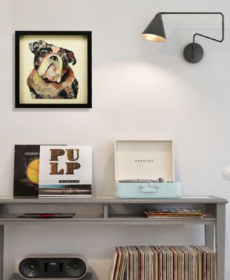 'English Bulldog' Dimensional Collage Wall Art - 17'' x 17''