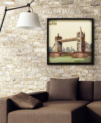 Empire Art Direct 'London Bridge' Dimensional Collage Wall Art - 25'' x 25''