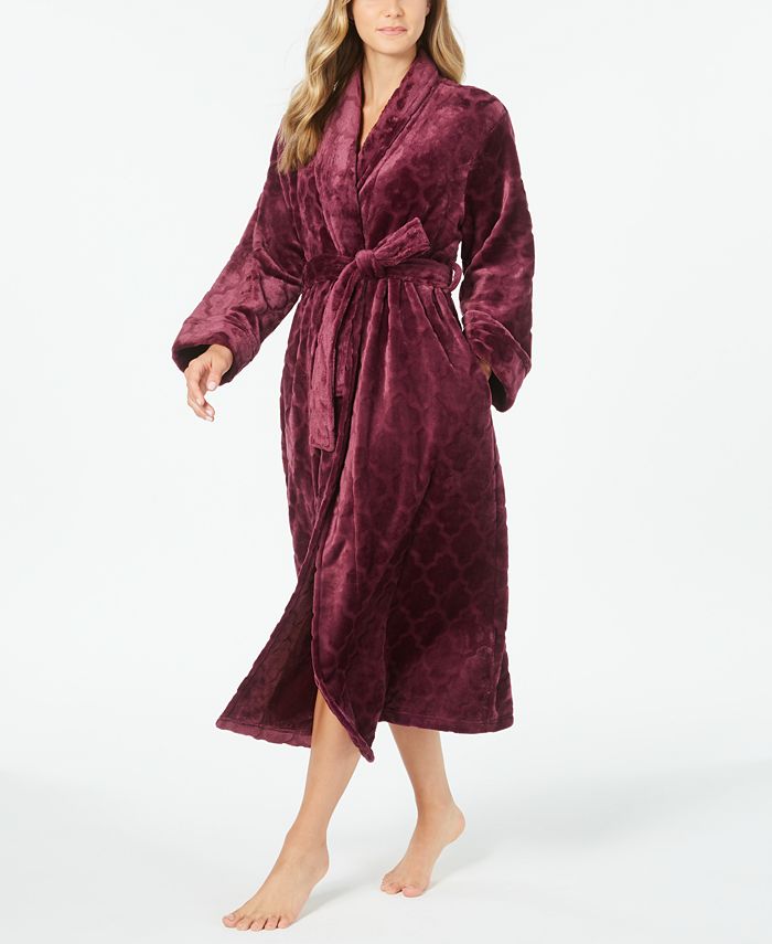 Charter Club Women's Long Plush Robe, Created for Macy's - Macy's