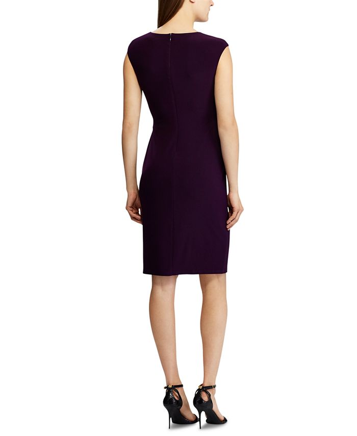 Lauren Ralph Lauren Pin-Waist Side-Slit Jersey Dress - Macy's