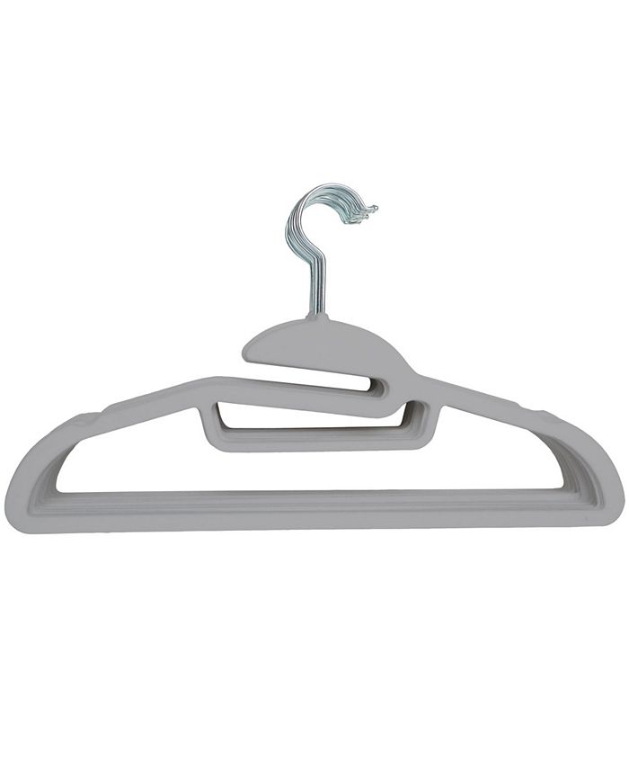 Simplify 24 Pack Extra Wide Velvet Coat Hangers in Black 