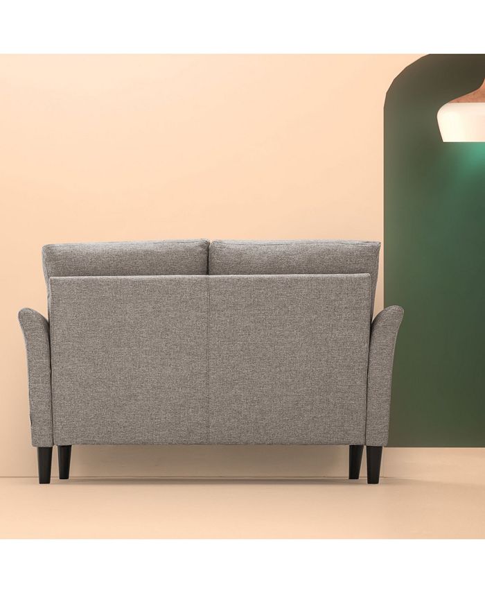 Zinus Jackie Classic Upholstered Loveseat & Reviews Furniture Macy's