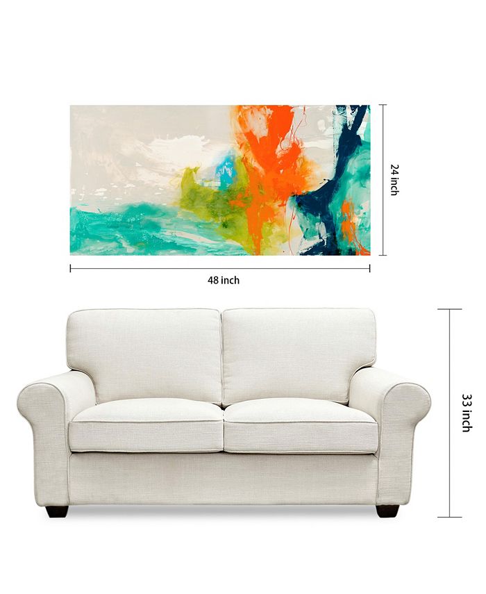 Empire Art Direct 'Tidal Abstract 1' Frameless Free Floating Tempered ...