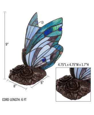 Tiffany Style Butterfly Lamp-Stained Glass Table Lamp