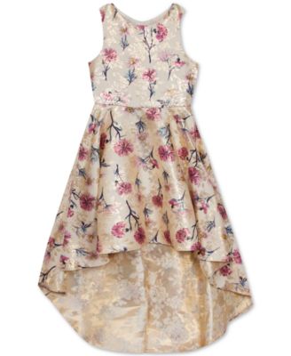 Rare Editions Floral High Low Dress Rare Editions Big Girls Floral Maxi  Dress, Size 10